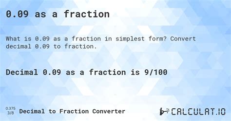 09 As A Fraction