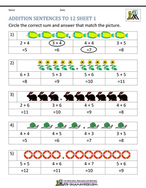 1St Grade Worksheets