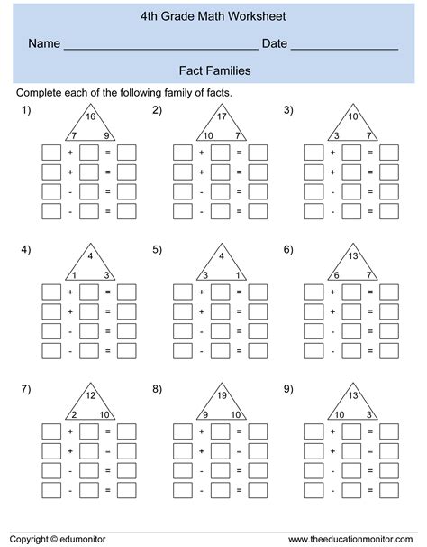 4Th Grade Worksheets