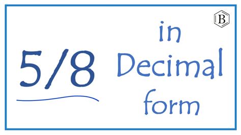 9/5 As Decimal