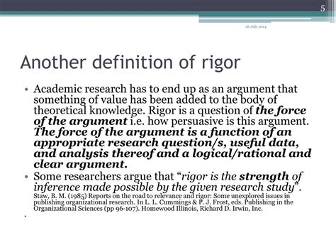 Academic Rigor Definition