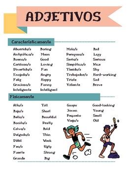 Adjetivo In Spanish