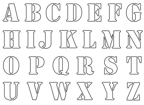 Alphabet Stencils Printable