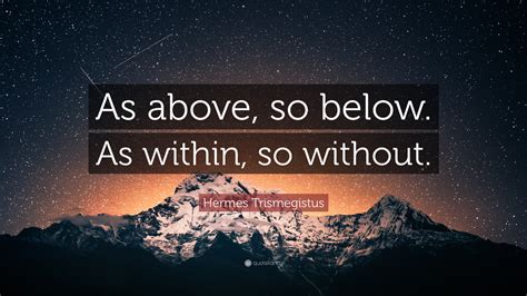 As Within So Without