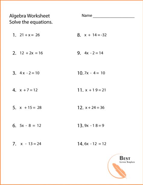 Basic Algebra Problems