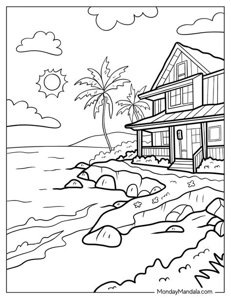 Beaches Coloring Pages