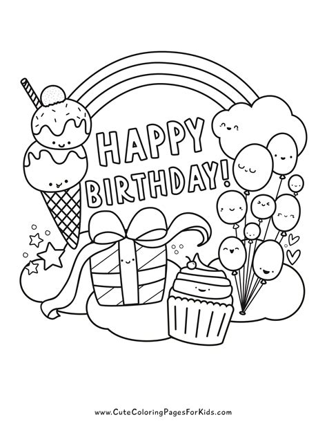 Birthday Coloring Pages