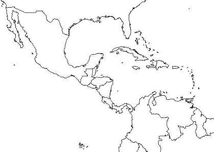 Blank Map Central America