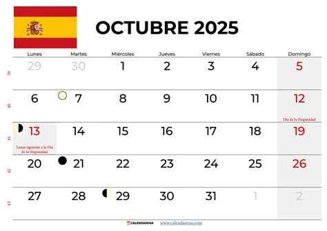 Calendario De Octubre 2025