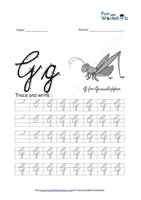 Capital Letter G Cursive