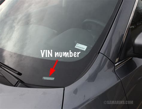 Car Vin Number On Windshield
