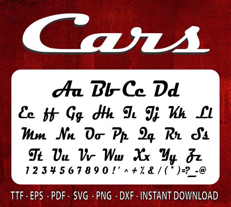 Cars Font