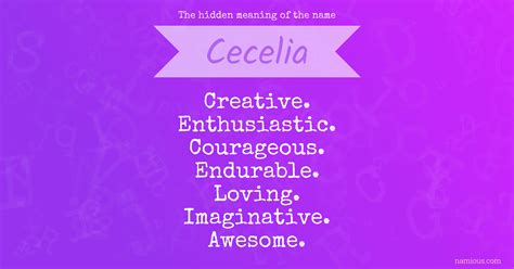 Cecelia Meaning Of Name