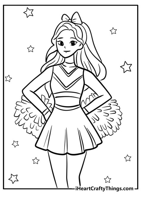 Cheerleader Color Sheet