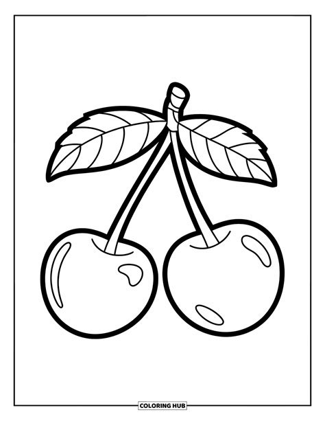 Cherry Coloring Page