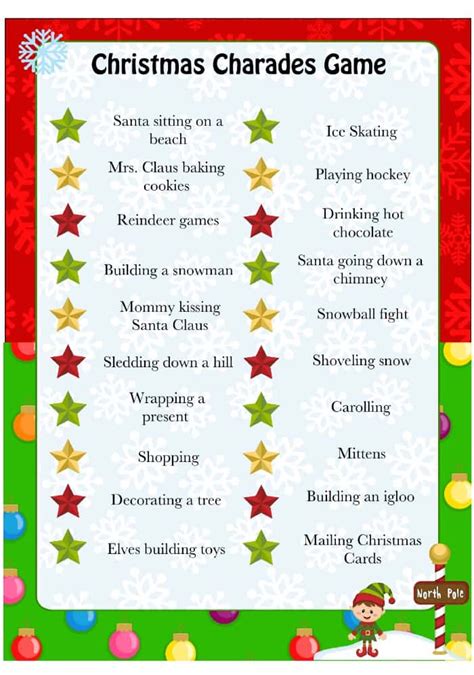 Christmas Charades Ideas