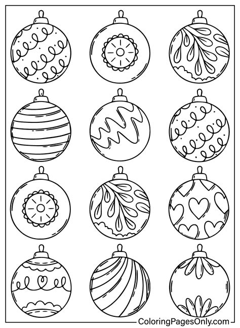 Coloring Christmas Ornaments
