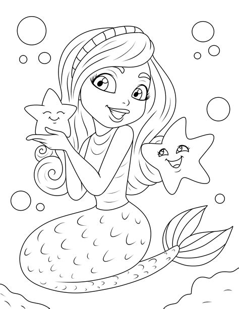 Coloring Sheets Mermaid