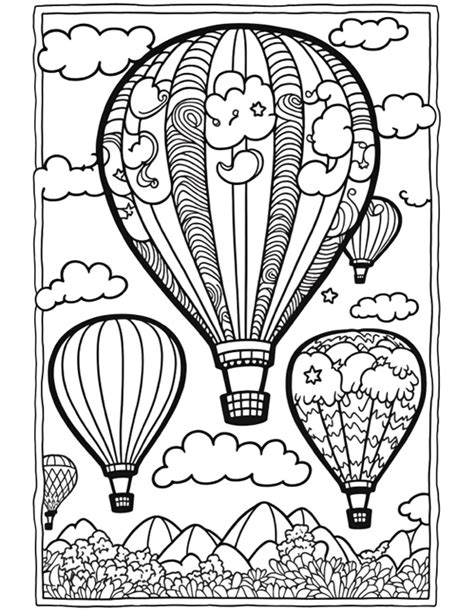 Colouring Hot Air Balloon