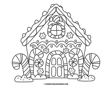 Colouring In Gingerbread House