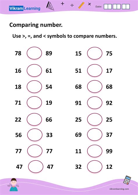 Comparing Numbers Worksheets