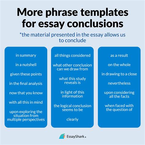 Conclusion Words In Essay