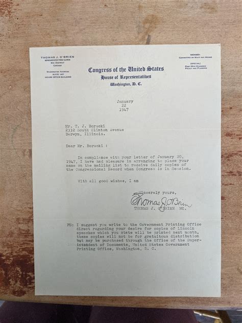 Congressional Letter Head