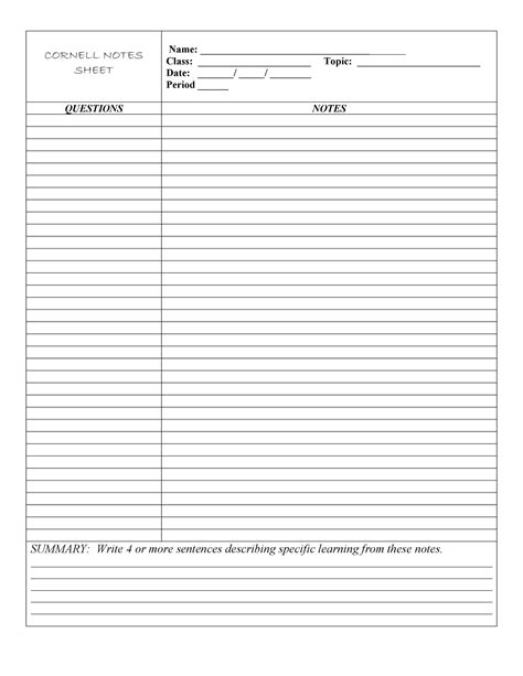Cornell Notes Pdf