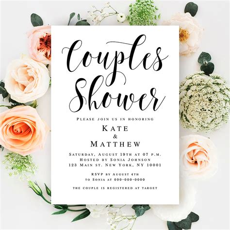 Couples Bridal Shower Invitations