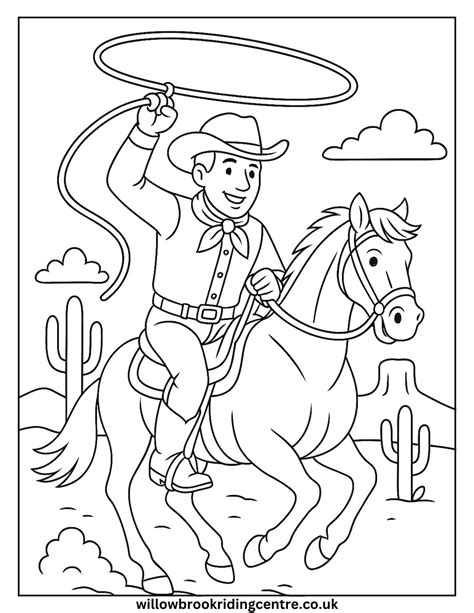 Cowboy Coloring Sheets