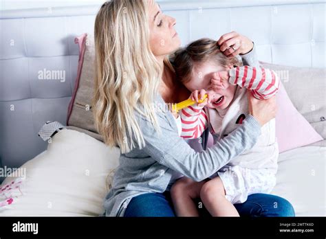 Crying Mom In Bed