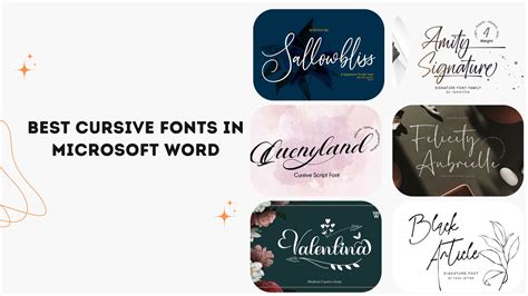 Cursive Fonts In Word
