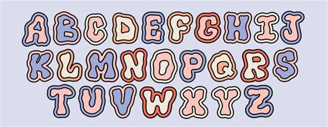 Cute Bubble Letters Alphabet
