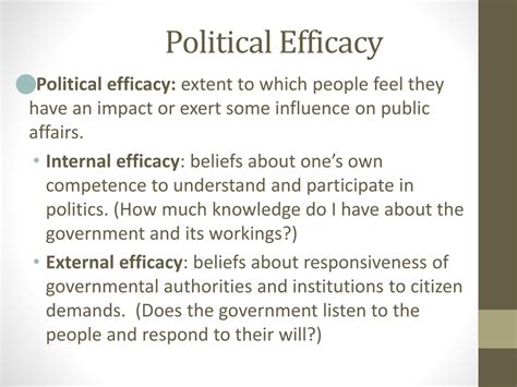 Definition Political Efficacy