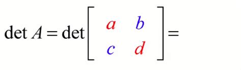 Det Of 2X2 Matrix