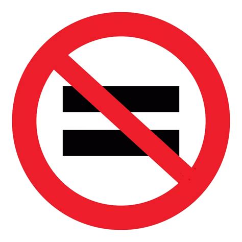 Do Not Equal Sign