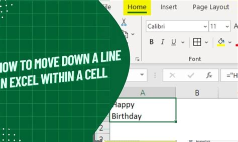 Excel Move Line