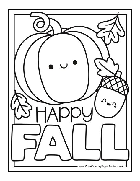 Fall Coloring Sheet