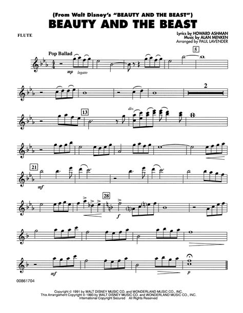 Flute Music Sheet