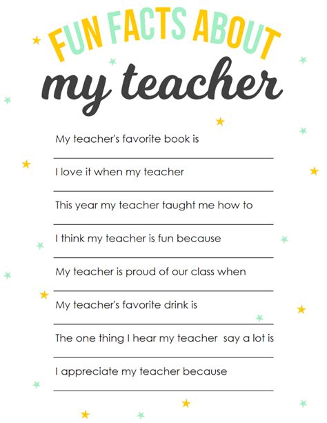 Fun Facts Teachers