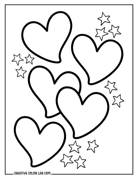 Hearts Coloring Sheets
