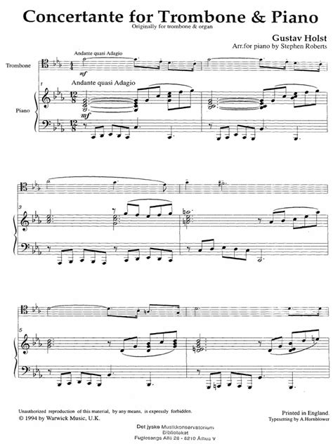 Holst Trombone Concertante