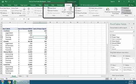 Insert Slicer Excel