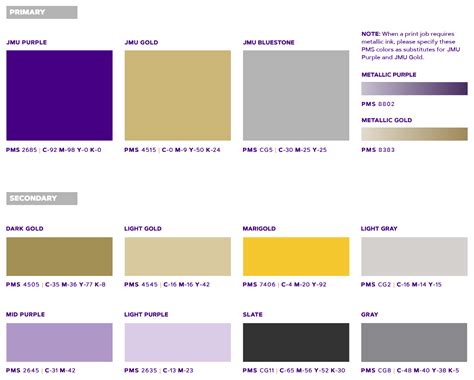 James Madison University Colors