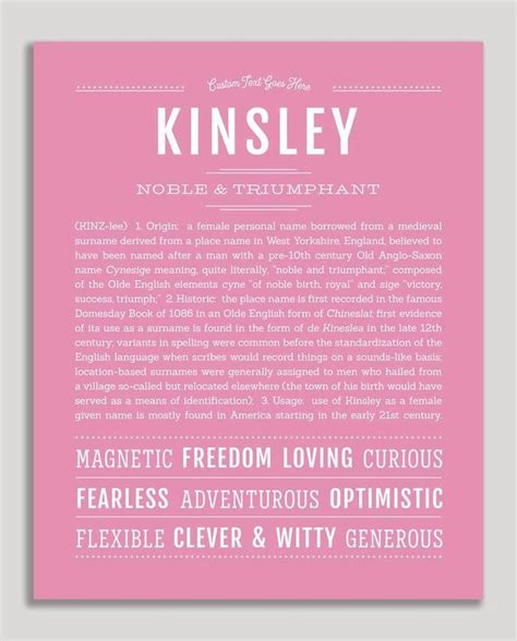 Kinsley Name Meaning