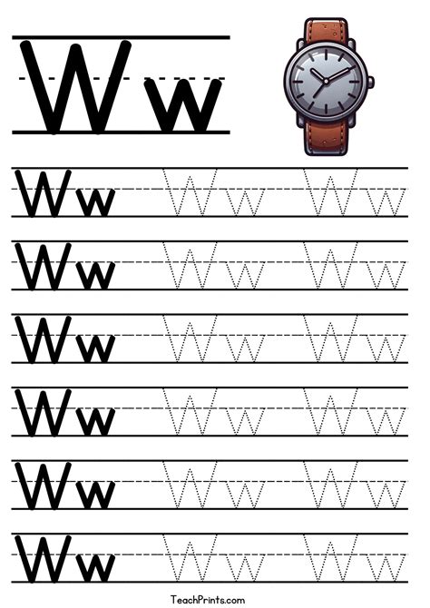 Letter W Worksheets