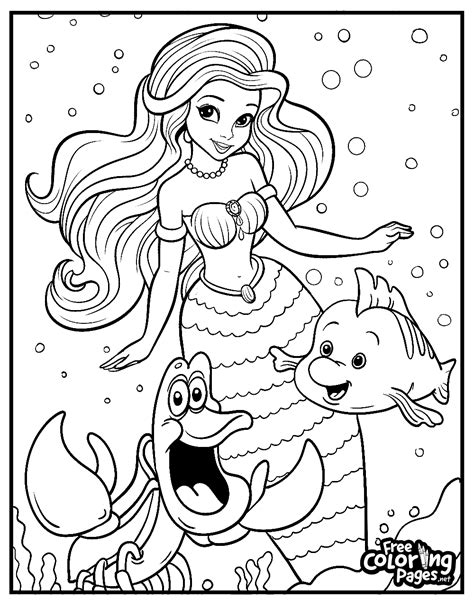 Little Mermaid Coloring Images