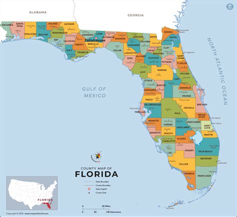 Map Florida Counties