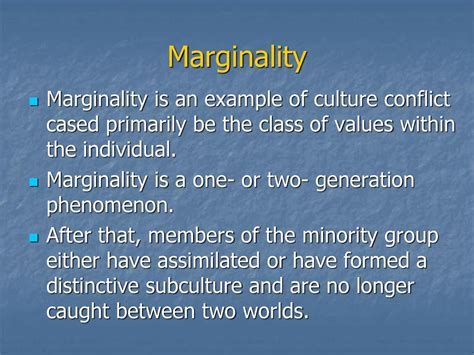 Marginality Definition