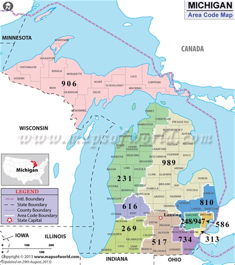 Michigan Telephone Area Codes